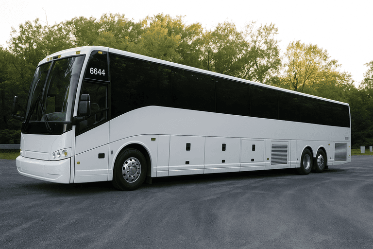 exterior of Charter Bus Rental Parma coach bus